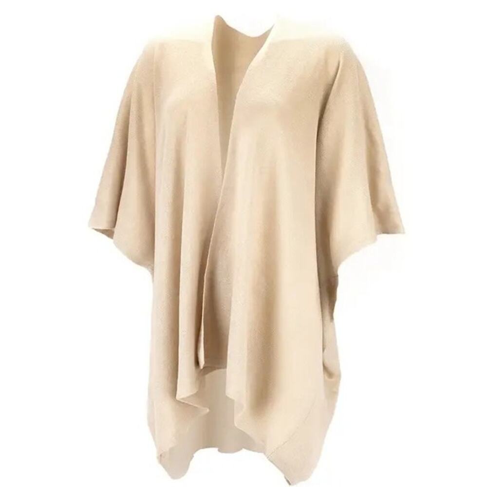 Creamy Beige Lindsey Wrap Shawl Ruana